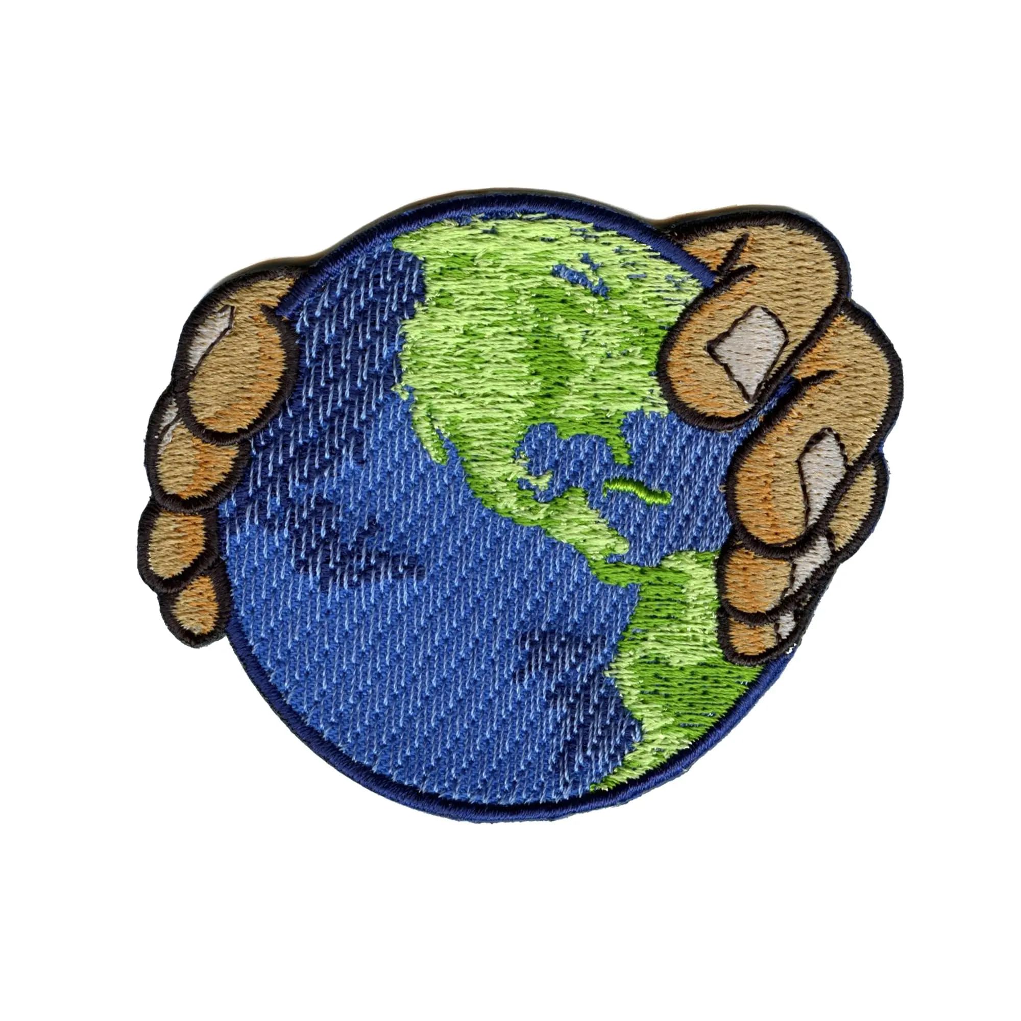 Earth Iconic Space Embroidered Iron On Patch - Planet Themed DIY Sewing Applique for Jackets, Bags & Hats - Perfect for Cosplay, Scouting & Outdoor Activities