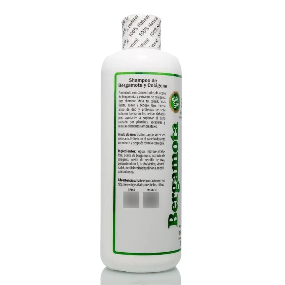 Collagen & Bergamot Shampoo for Hair Growth & Shine - 32.12 fl oz Sulfate-Free Volumizing Shampoo - Perfect for Dry, Damaged Hair & Scalp Care - Salon Quality Hair Treatment for Women & Men