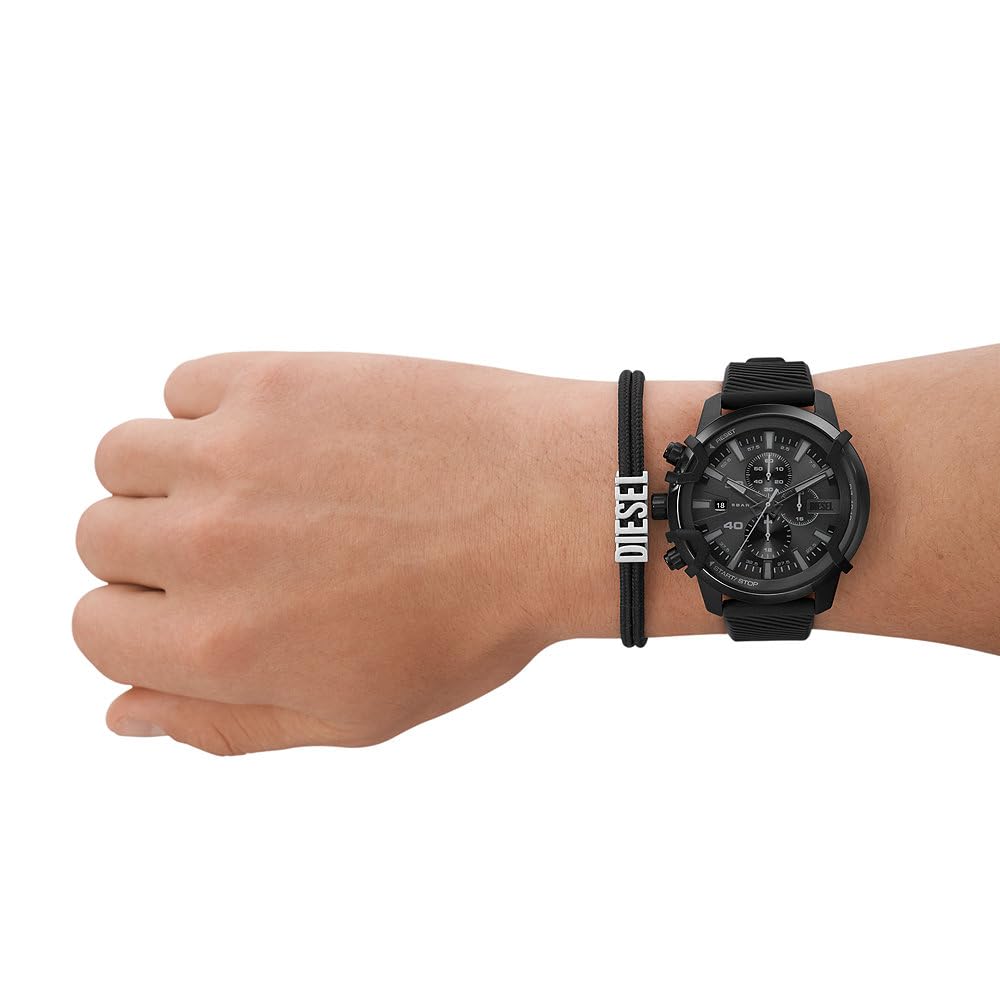 Diesel Griffed Men's Watch - Quartz Chronograph Movement with Silicone, Stainless Steel or Leather Strap | Perfect for Casual, Business & Outdoor Activities