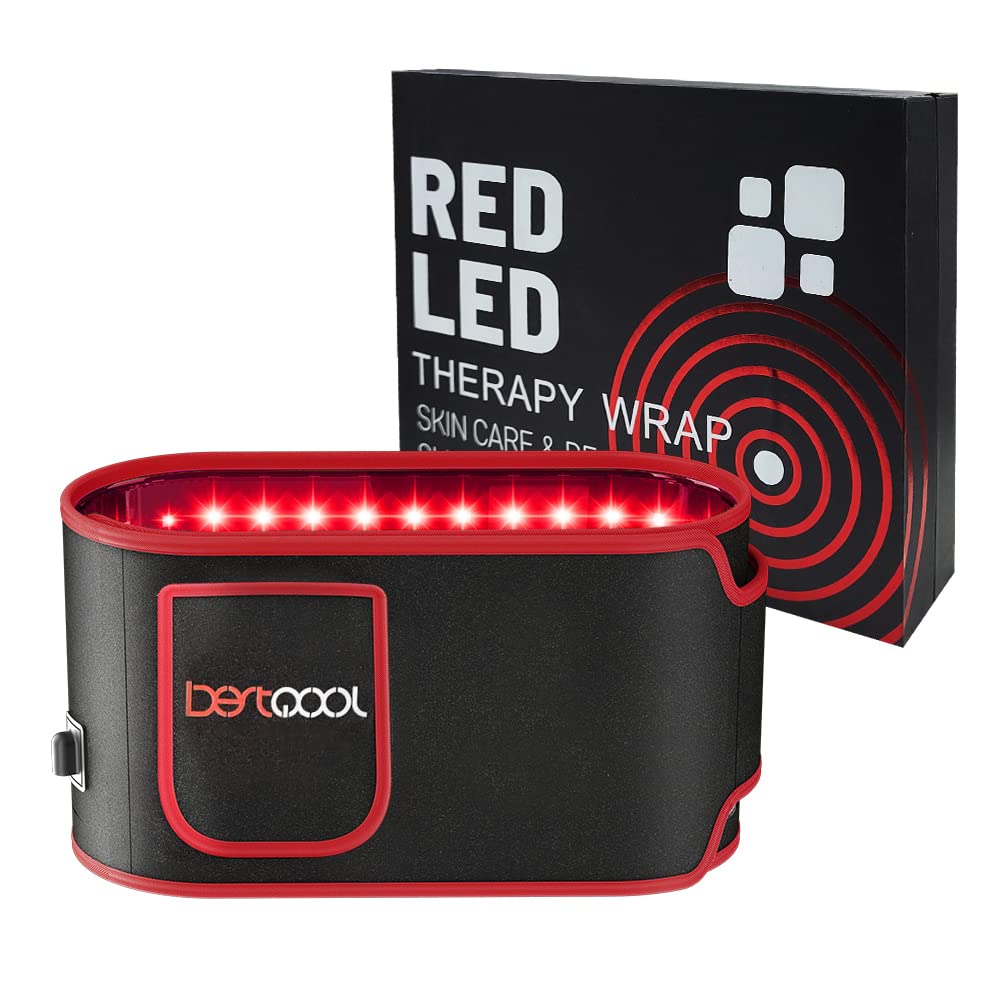Bestqool Red Light Therapy Belt for Fat Loss & Pain Relief - Near Infrared Light Therapy Device for Inflammation, Joint & Back Pain - Home Use for Muscle Recovery & Skin Rejuvenation
