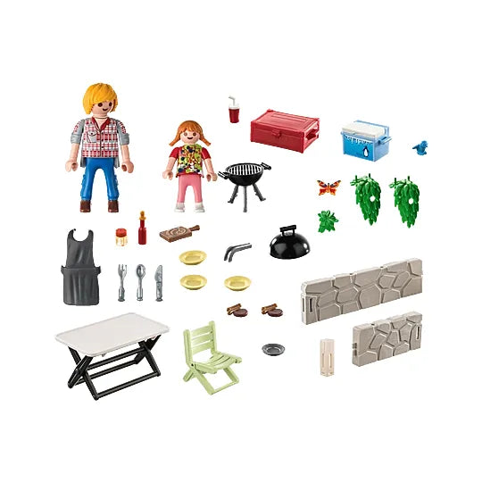 Family BBQ Grill Set 71427 - Portable Outdoor Charcoal Grill for Backyard, Camping & Picnics - Perfect for Summer Cookouts & Tailgating