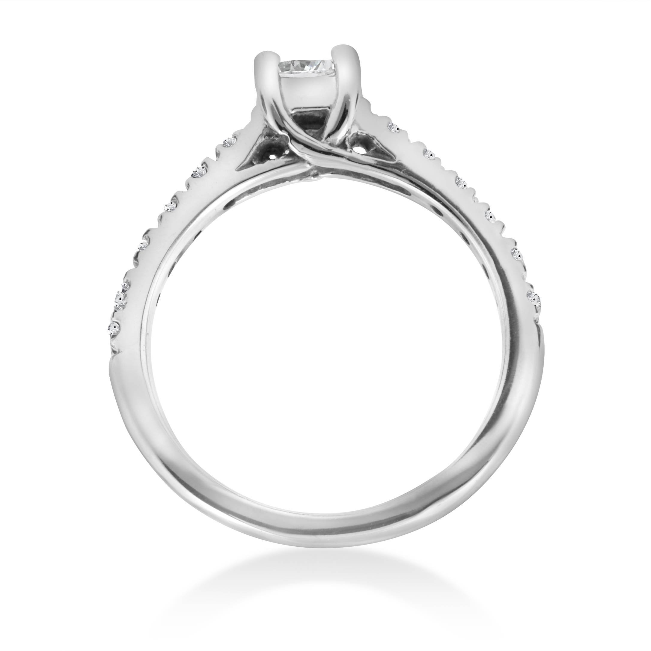 1/2 Carat Princess Cut Pave Diamond Engagement Ring in 14K White Gold - Perfect for Proposals, Anniversaries & Romantic Occasions