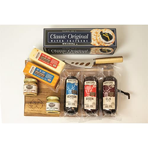 Hunter's Reserve Wild Game and Cheese Hosting Set - Premium Charcuterie Board for Entertaining, Gifts & Outdoor Gatherings