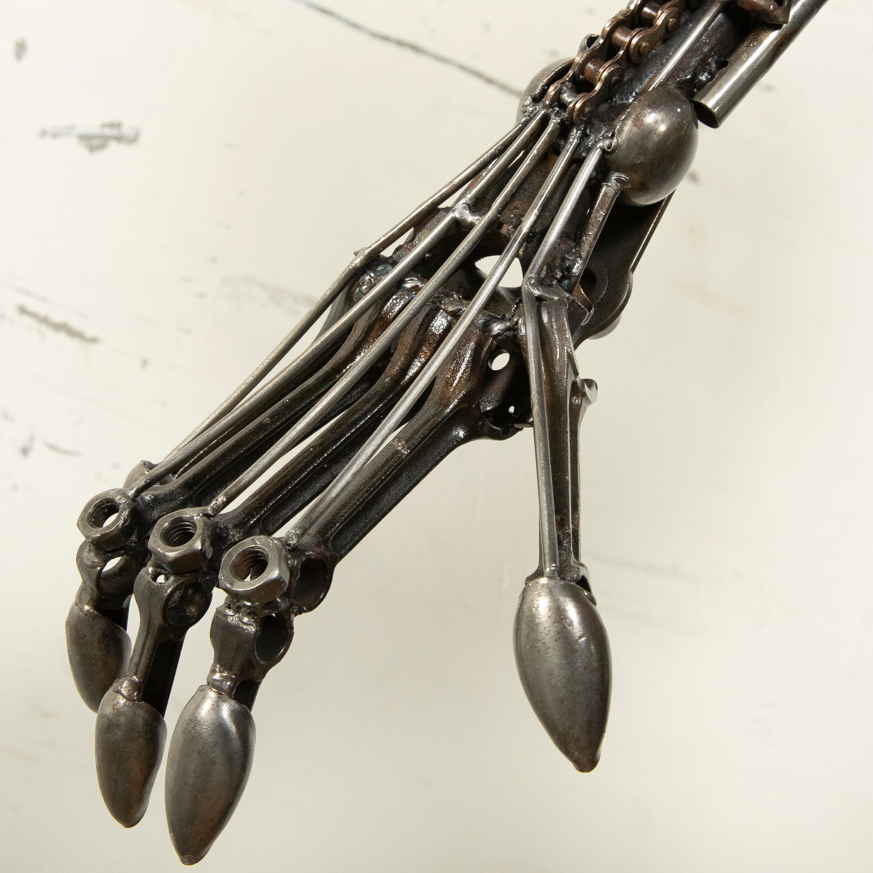 55 Alien Inspired Recycled Metal Art Sculpture - Unique Home Decor & Gift for Sci-Fi Lovers - Perfect for Living Room, Office, or Man Cave Display