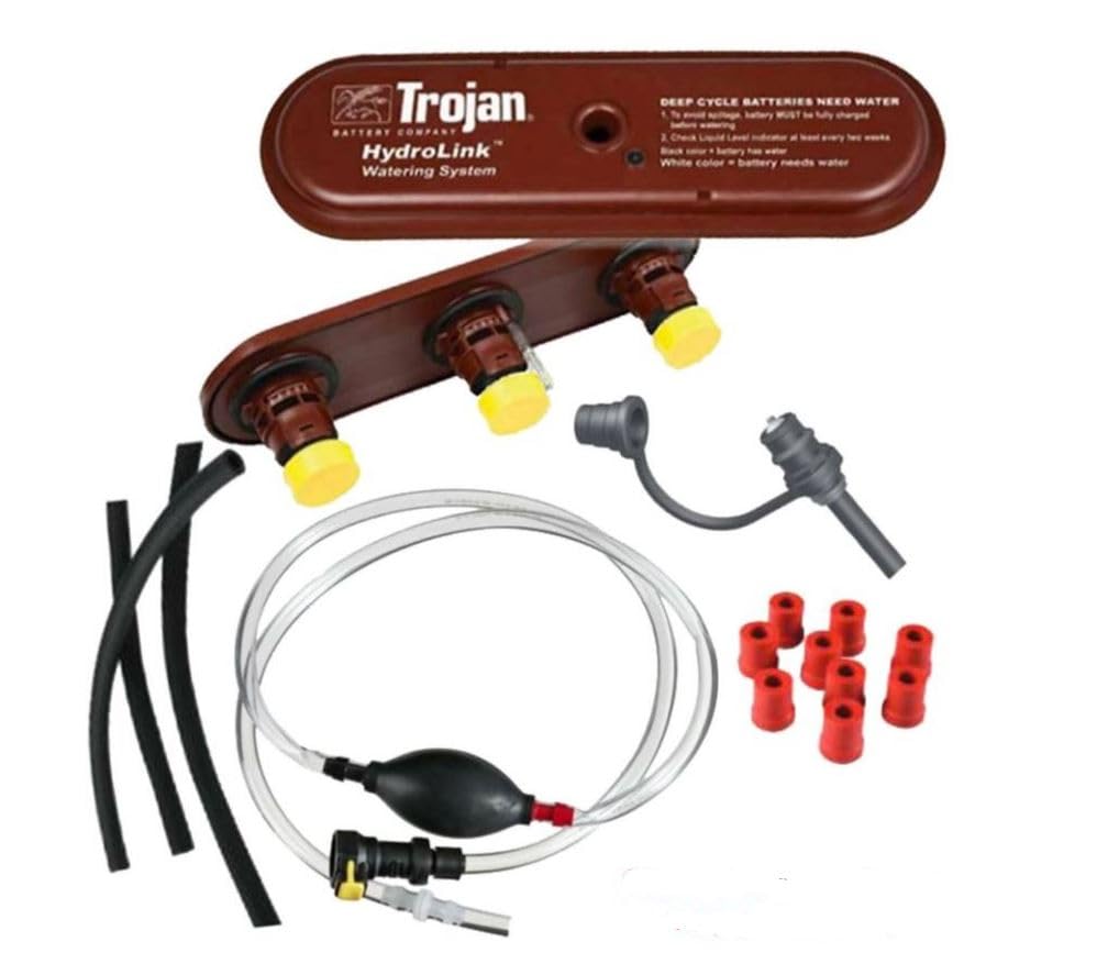 3G Trojan Battery Watering Kit with Hand Pump - Compatible with 48V Golf Carts & 8V Batteries | Easy Maintenance Solution for Golf Cart, RV, and Marine Battery Systems
