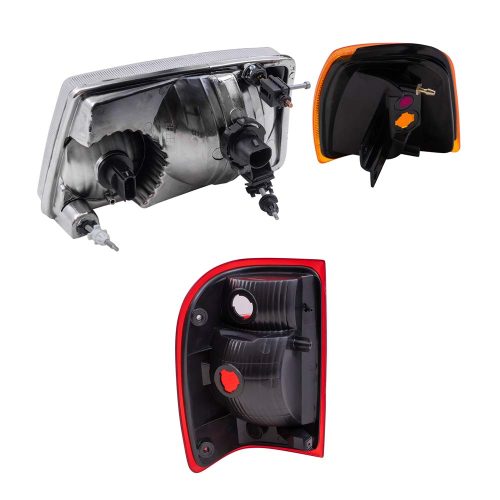 Brock Replacement 6-Piece Headlight, Taillight & Parking Signal Light Kit for 2001-2005 Ford Ranger - Perfect for Night Driving & Vehicle Restoration Projects