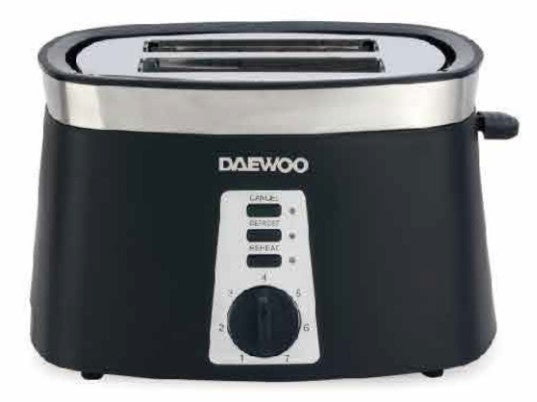 Daewoo DST 6571 2-Slice Toaster 220V - Compact Stainless Steel Toaster for Home, Kitchen, Dorm, Office | Perfect for Breakfast, Bagels, Pastries & More