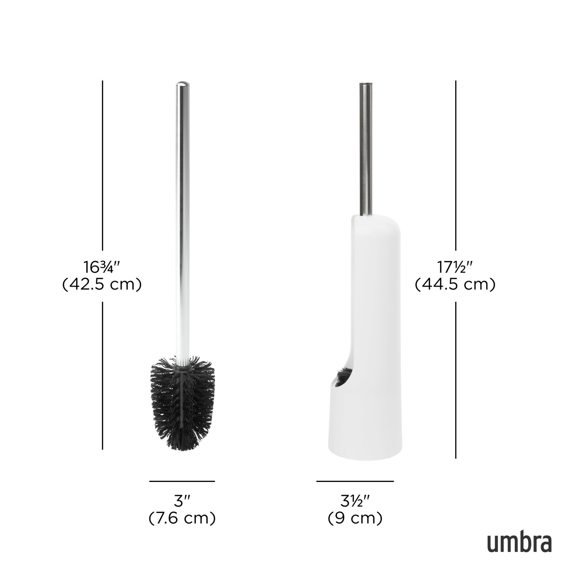 Touch Toilet Brush with Holder - Self-Cleaning Bristles for Easy Cleaning | Bathroom Hygiene Essential for Home & Office Use
