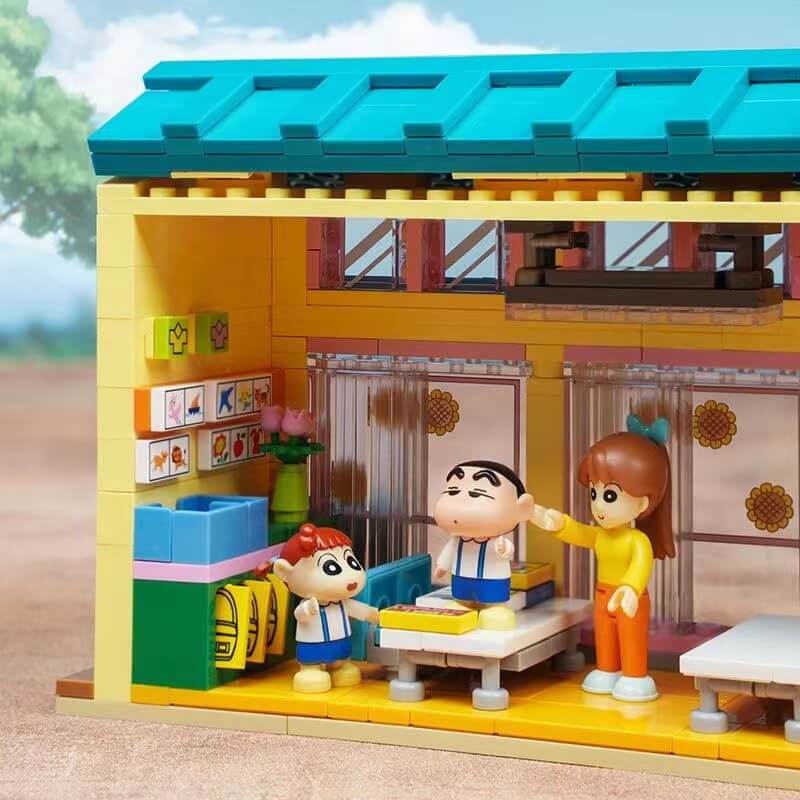 Keeppley K20611 Crayon Shin-chan Kindergarten Building Blocks Set - Creative Educational Toy for Kids, Perfect for Preschool Learning & Birthday Gifts
