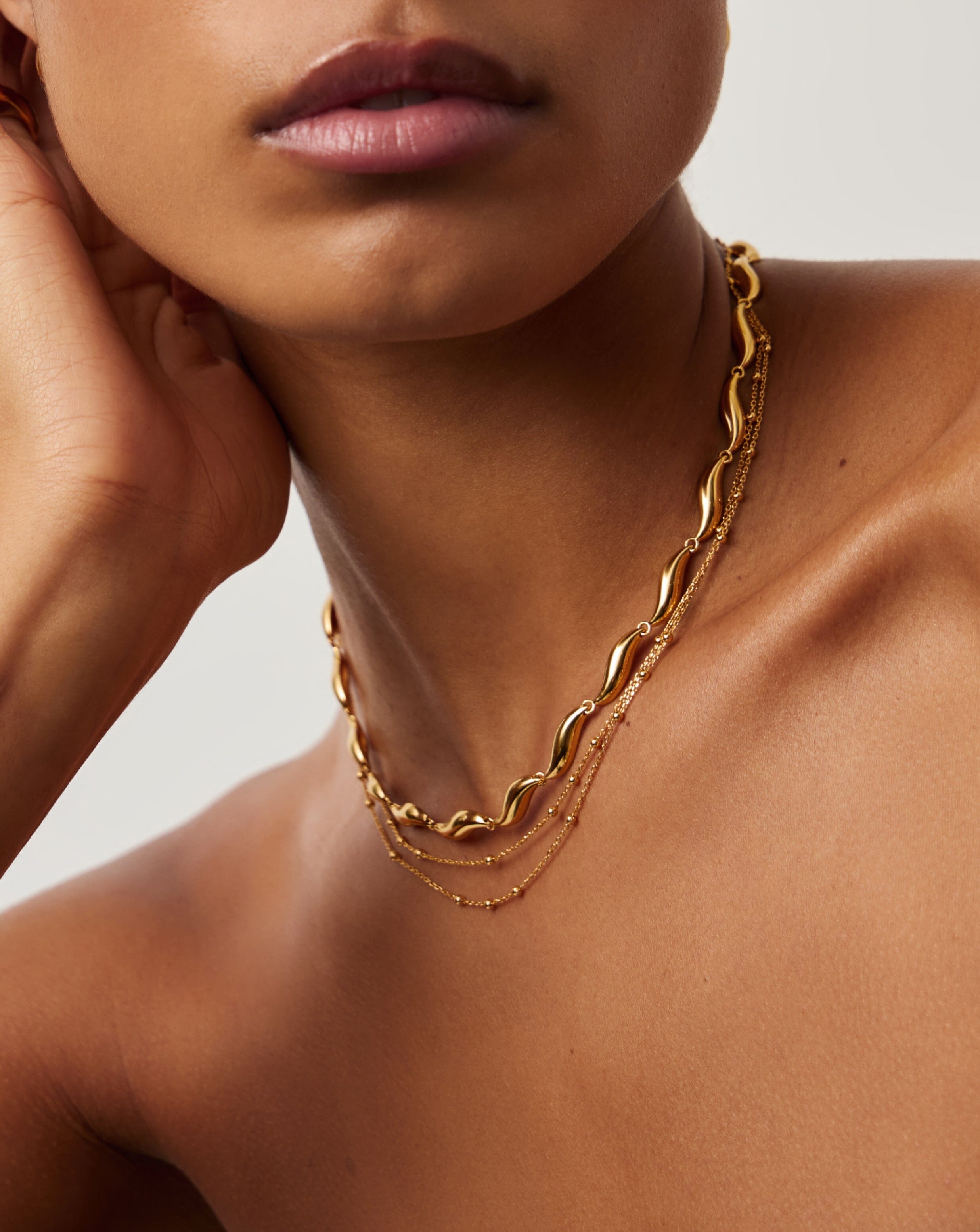 Savi Signature Link Chain Necklace - 18k Gold Plated Women's Jewelry for Everyday Wear & Special Occasions