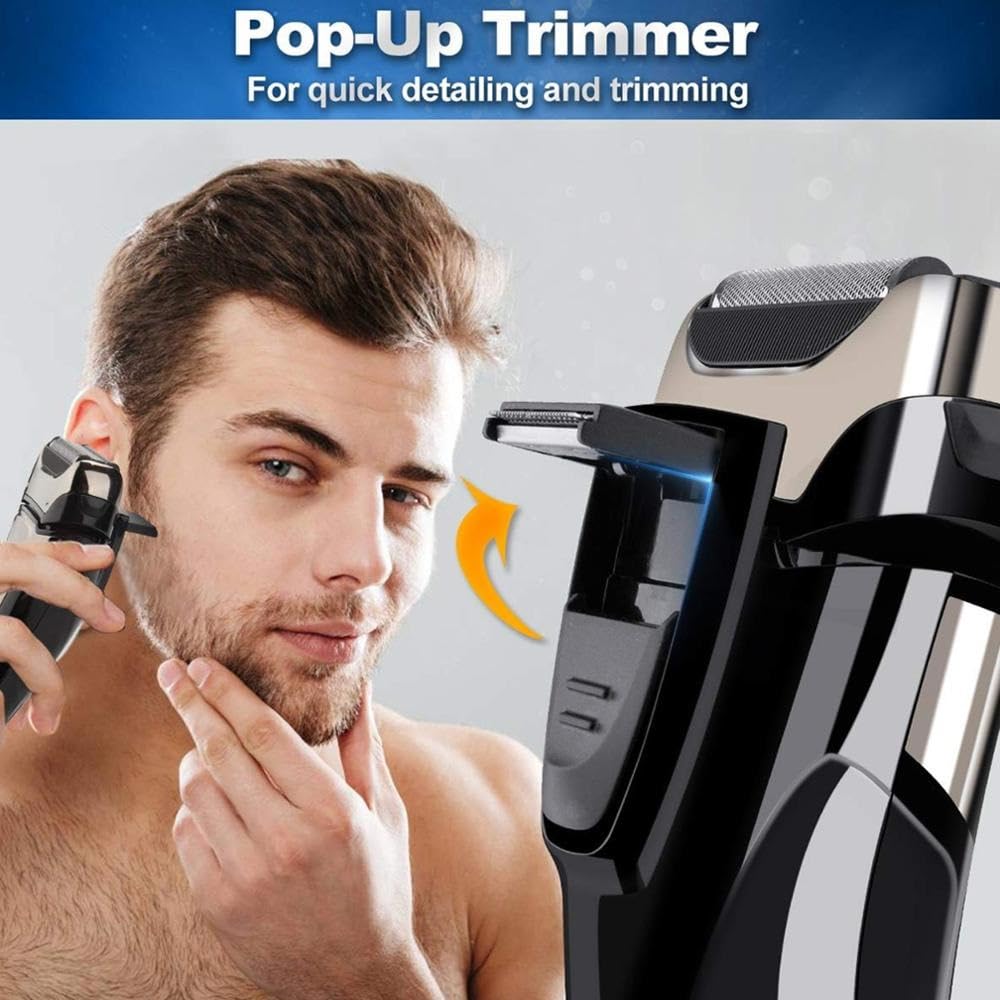 Best Electric Razor for Men - Rechargeable USB Shaver & Beard Trimmer with Washable Head - Perfect for Travel, Home & Gym Use
