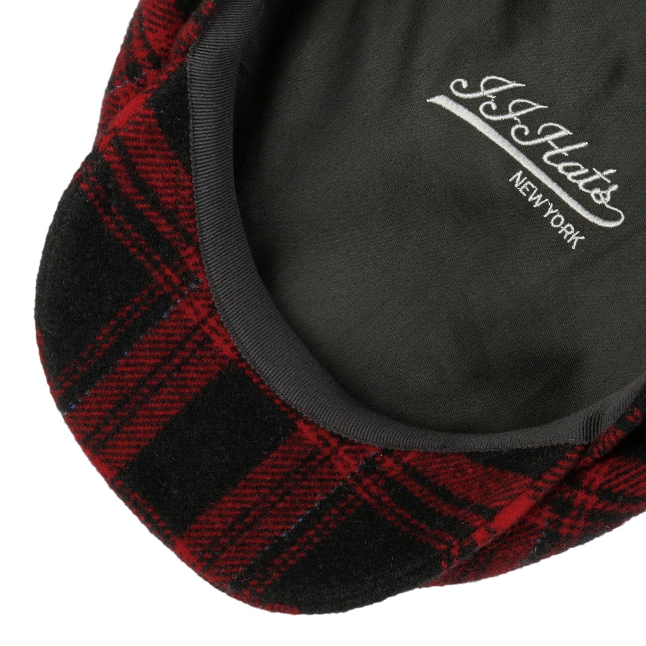 JJ Hats Men's Vintage Flannel Driver Cap - Classic Wool Newsboy Hat for Winter, Fall & Outdoor Activities (Hunting, Fishing, Hiking)