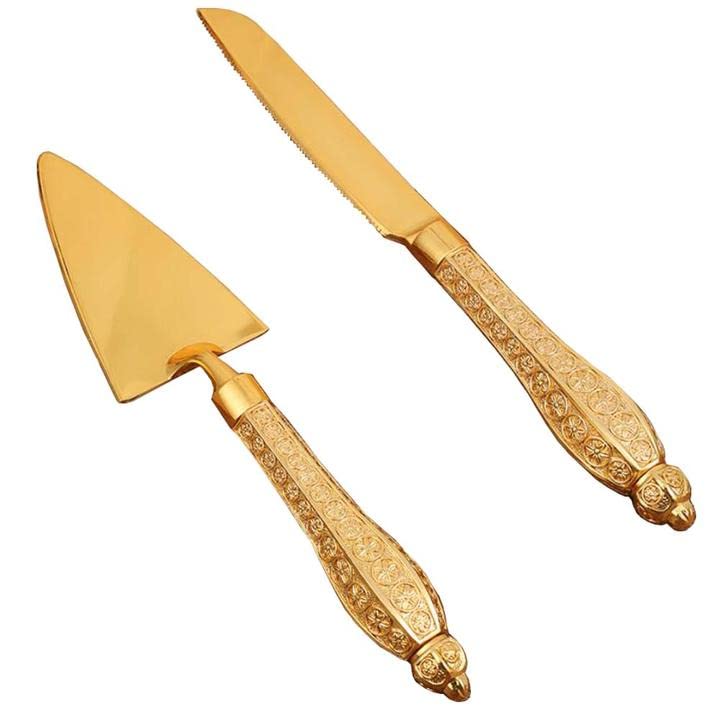 Elegant Wedding Cake Knife and Server Set - Stainless Steel Cake Cutting Serving Set for Weddings, Anniversaries & Special Events - Perfect for Cake Cutting Ceremonies and Dessert Serving