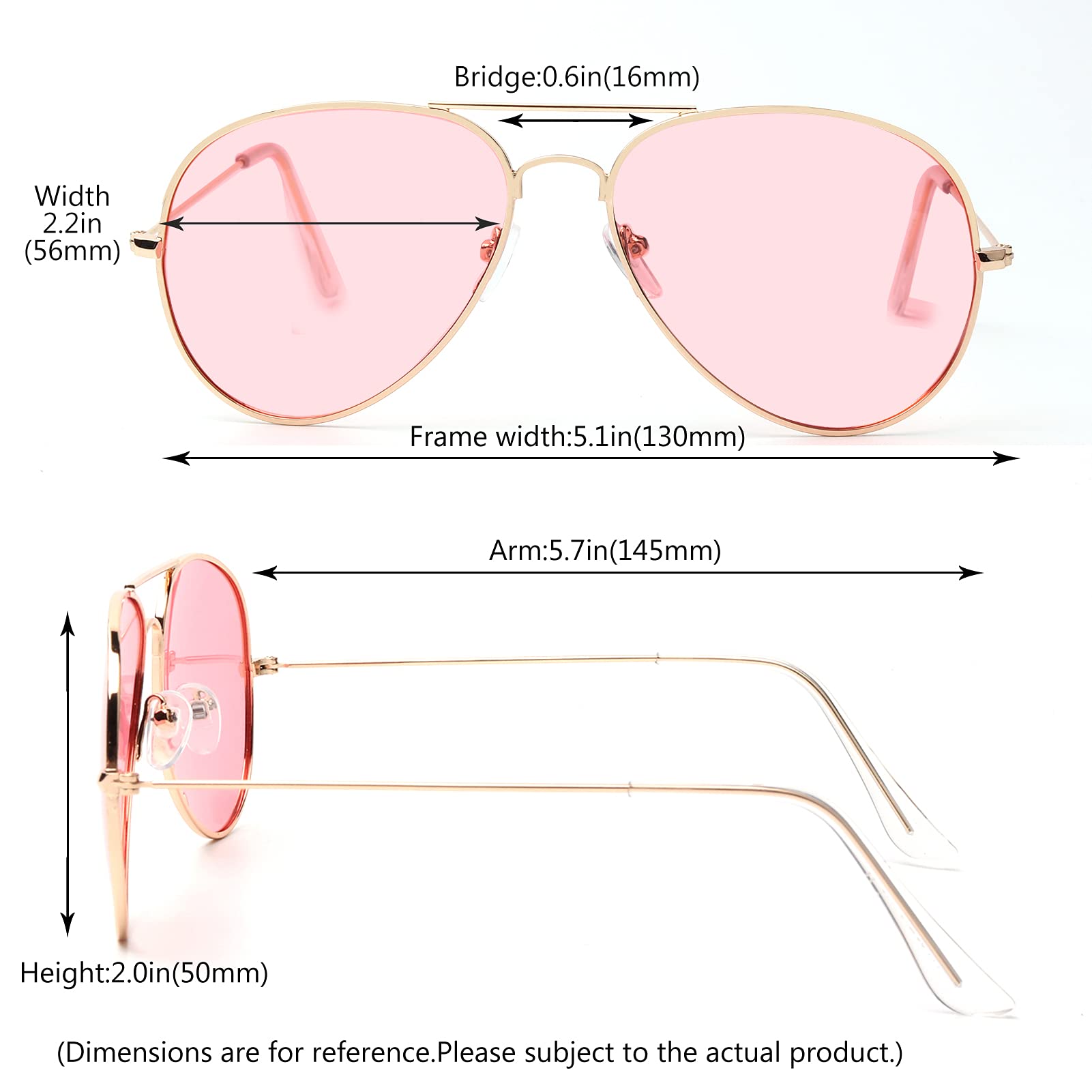 Outray Aviator Sunglasses for Men & Women - Polarized Night Vision Driving Glasses with UV400 Protection & Metal Frame - Perfect for Driving, Travel, and Outdoor Activities
