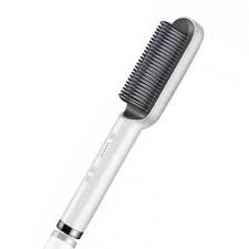 POCKETFRIENDIES 909 Ceramic PTC Hair Straightener Brush - 5 Temperature Settings, Professional Straightening Comb for Women, Styling & Smoothing Hair Tool (Multicolor) - Perfect for Home, Travel & Salon Use B388