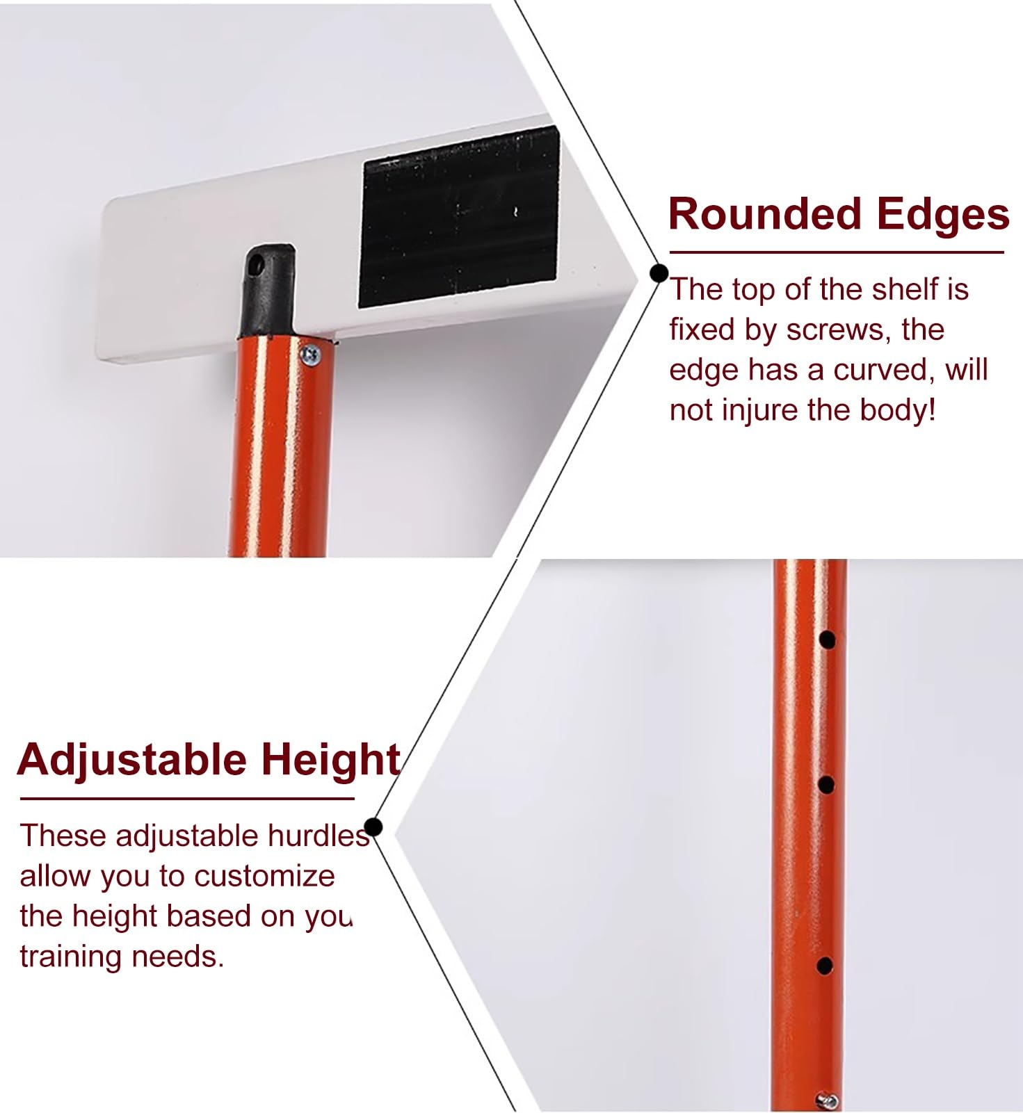 Adjustable Track and Field Hurdles for Team Training - 40-60cm Height Sports Practice Equipment for Agility Workouts - Easy to Assemble Track Hurdles for Sprinting, Football, and Fitness Training