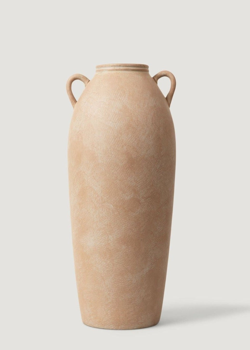Large Handmade Terracotta Vase with Rope Handles - 20