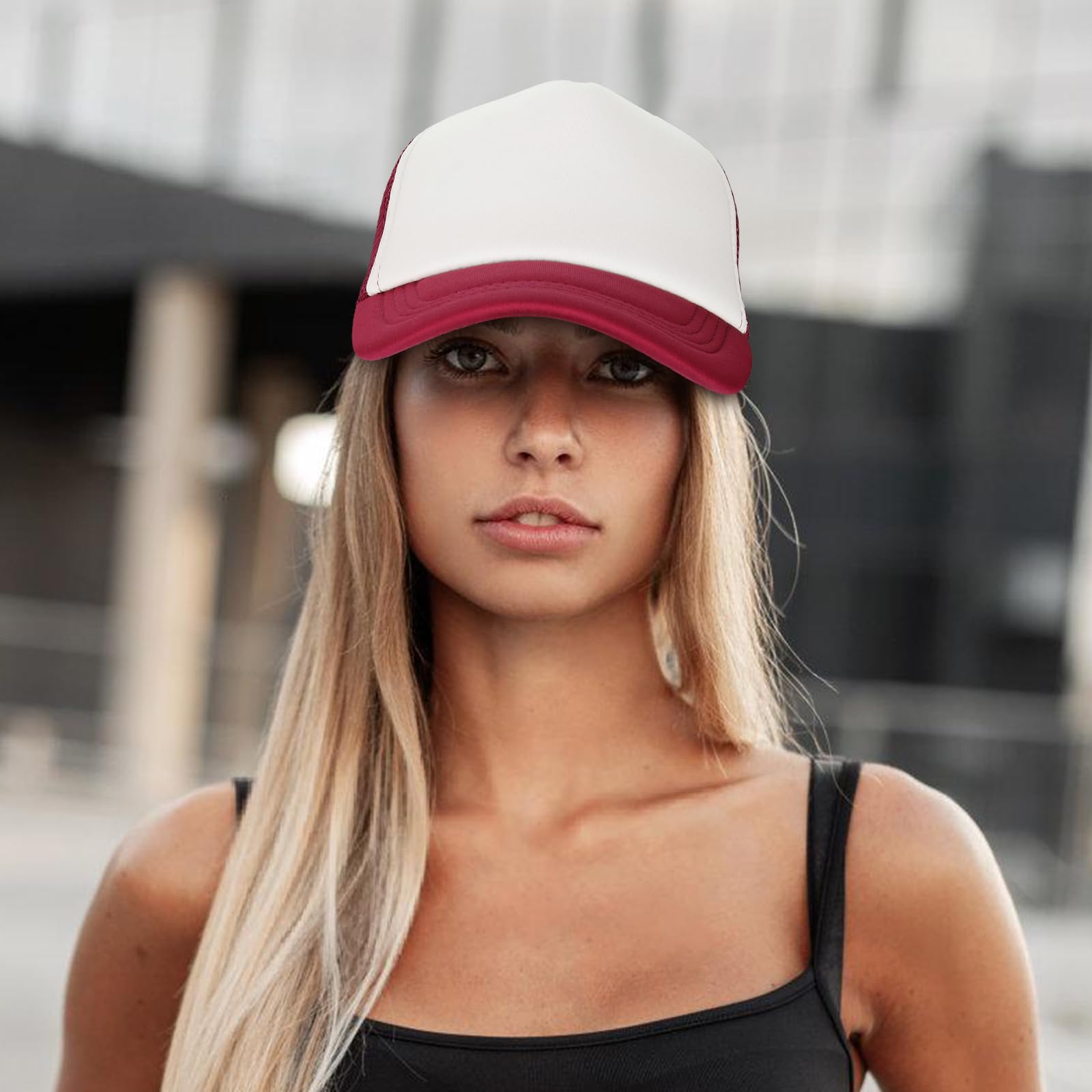 Ultrafun 10 Pack Blank Trucker Hats - Bulk Sublimation Baseball Caps for Men & Women - Adjustable Mesh Back for Comfort - Perfect for Sports, Outdoor Activities & Custom Printing