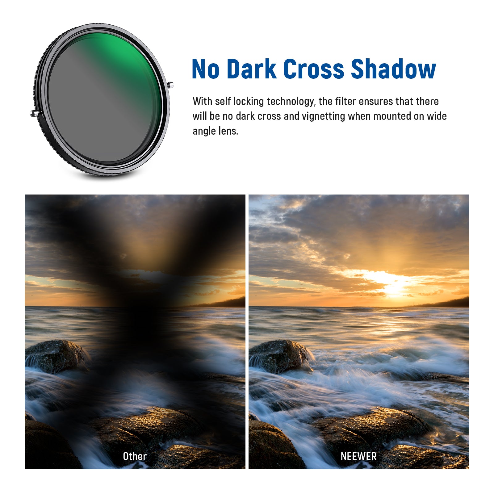 NEEWER 2-in-1 Variable ND Filter (ND2-ND32) & CPL Filter for DSLR Cameras - Perfect for Photography and Videography in Bright Conditions