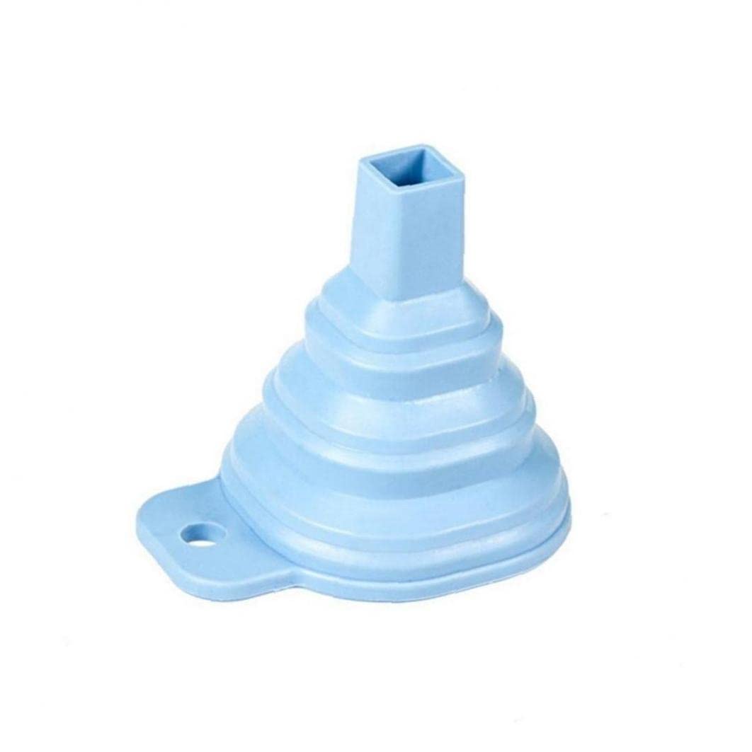 Onsinic 1 Pack Collapsible Silicone Funnel - Foldable Kitchen Funnel for Liquid, Powder & Oil Transfer - Diamond Painting Tools - Fits Water Bottles (Random Color, Blue) - Perfect for Cooking, Baking, DIY Crafts & Home Organization