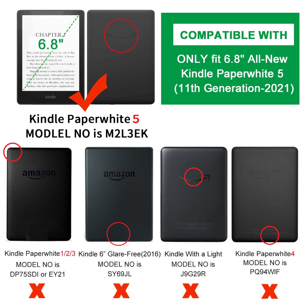 Premium Leather Case for Kindle Paperwhite 11th Generation (2021, 6.8