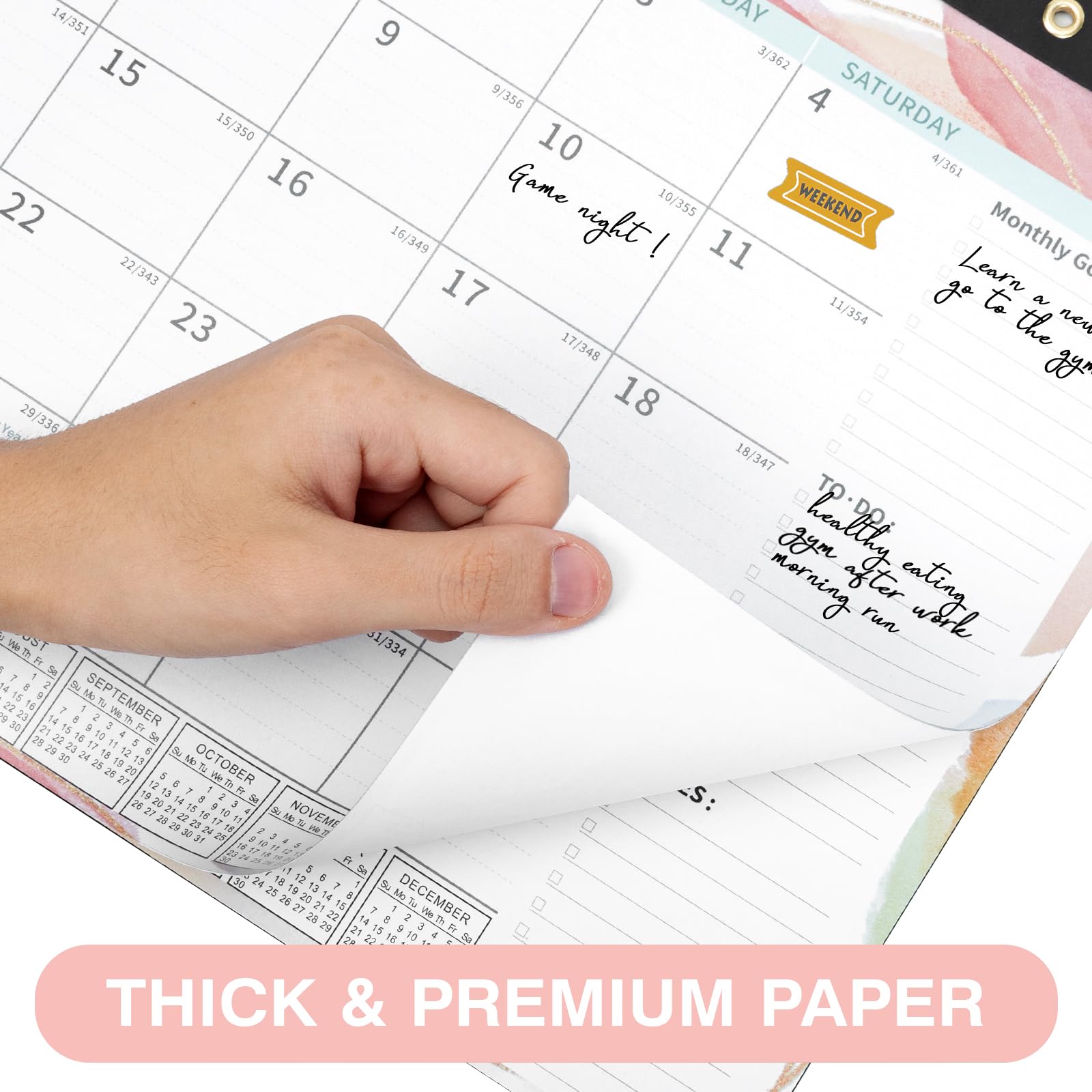 Ospelelf 2025-2026 Magnetic Wall Calendar Planner - 18 Month Large Desktop Organizer (Jan 2025-Jun 2026) with Plastic Cover & To-Do Pad - 17x12 Inch Multicolor for Office, Home, School & Gift Giving