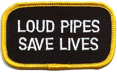 Loud Pipes Iron-On Embroidered Patch for Jackets, Jeans & Bags - Durable DIY Sewing Patches for Motorcycle Gear, Denim & Backpacks