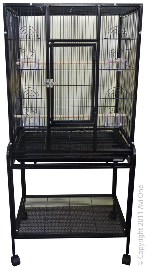 Avi One 603 Large Bird Cage with Stand - Spacious & Sturdy Home for Parrots, Cockatiels & Small Birds - Perfect for Living Room, Patio or Aviary Use
