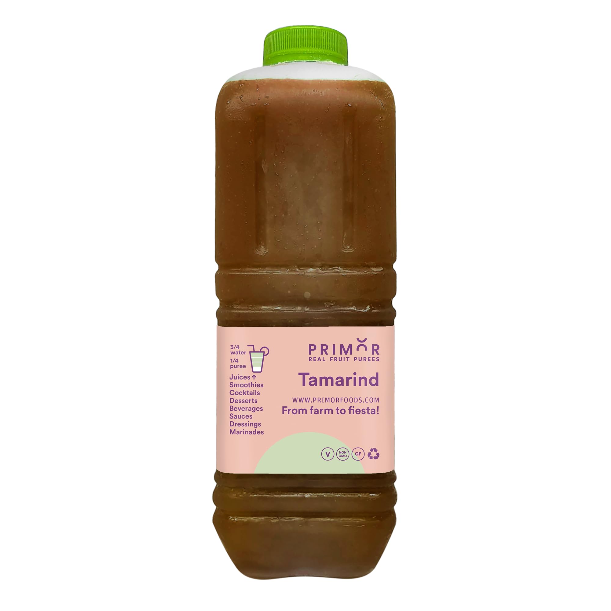 Organic Tamarind Fruit Puree | 100% Real Fruit | Perfect for Juices, Smoothies, Cocktails, Desserts, Baking & Healthy Snacks | Gluten-Free, Vegan & Non-GMO | Great for Home Bars, Cafes & Restaurants