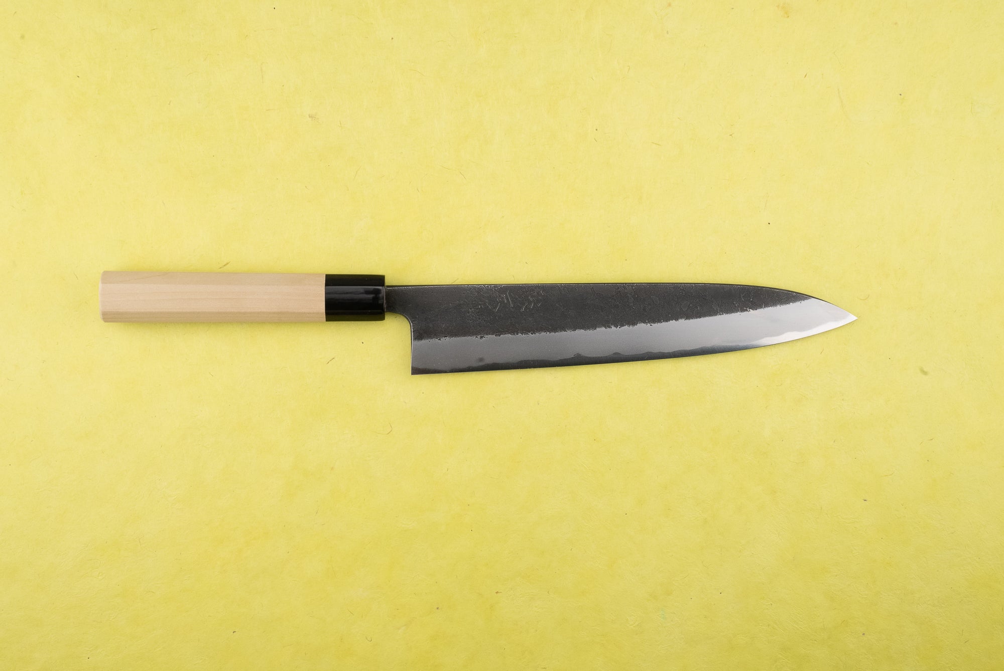 Premium Toshihiro Wakui Aogami Honsanmai Kurouchi Nashiji Gyuto 240mm Japanese Chef Knife - High Carbon Steel Blade for Professional Cooking & Sushi Preparation