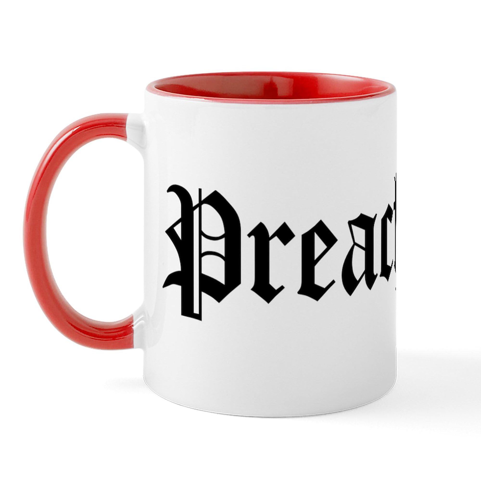 Preacher Mug 11 oz (325 ml) - Ceramic Coffee Cup with Handle - Funny Gift for Pastors & Religious Leaders - Perfect for Church, Bible Study & Morning Coffee