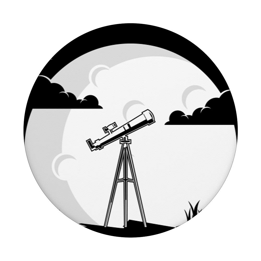 High-Quality Telescope for Moon & Solar System Viewing - Astronomy Science PopSockets with Swappable PopGrip | Perfect for Stargazing, Science Enthusiasts & Outdoor Exploration