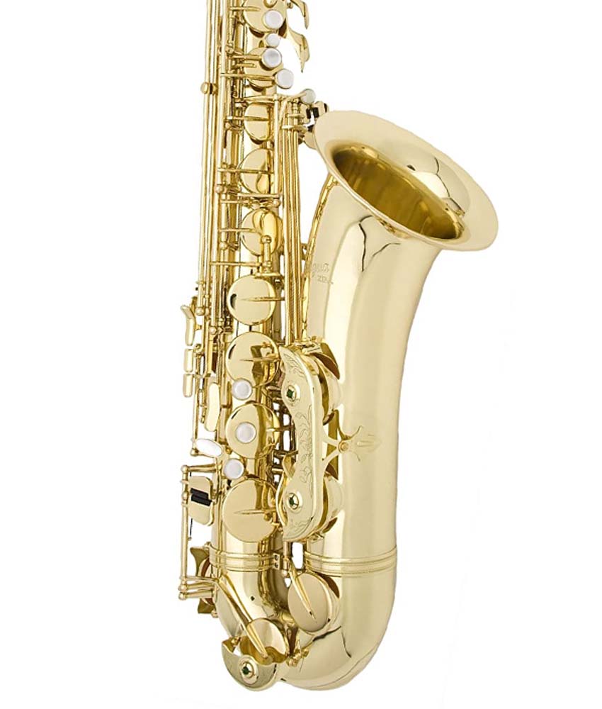 Antigua Winds X/P Bb Tenor Saxophone - Professional Yellow Brass Sax with Ribbed Construction & Hard Case - Perfect for Jazz, Concert & Marching Band Performances