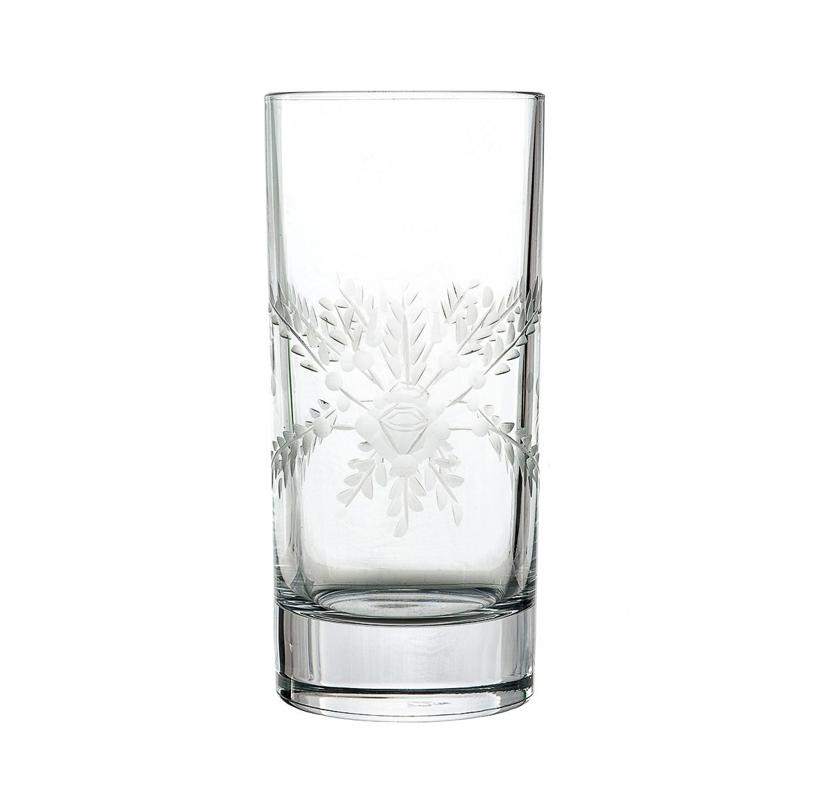 Handcrafted Crystal Long Drink Glasses 36cl with Floral Design - Set of 2 Pieces for Elegant Cocktails, Wine Tasting & Home Decor