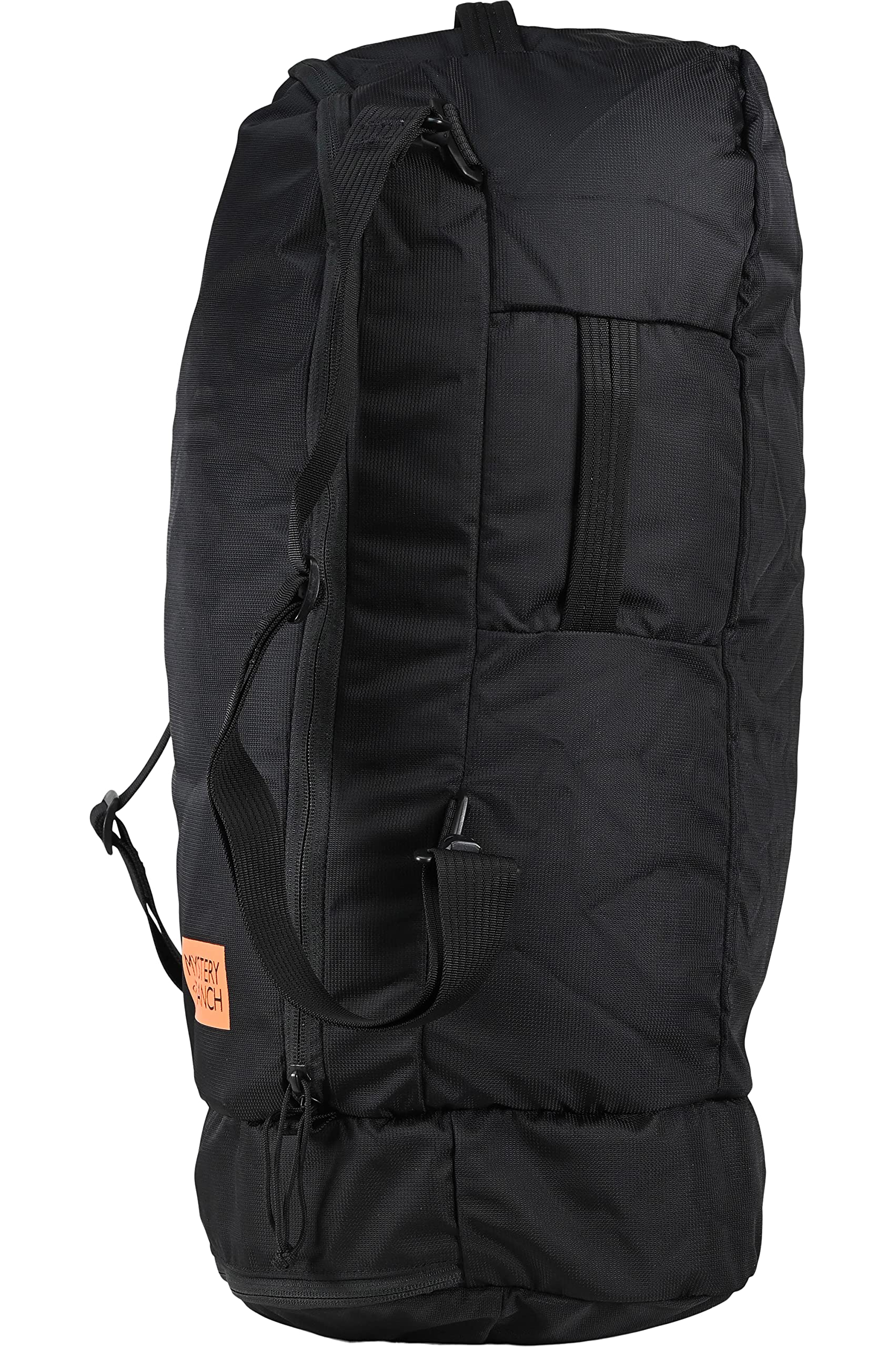 Mystery Ranch Mission Stuffel 30L Convertible Duffle Backpack - Waterproof Travel Pack for Hiking, Camping & Airplane Carry-On (Black) - Perfect for Outdoor Adventures & Business Trips