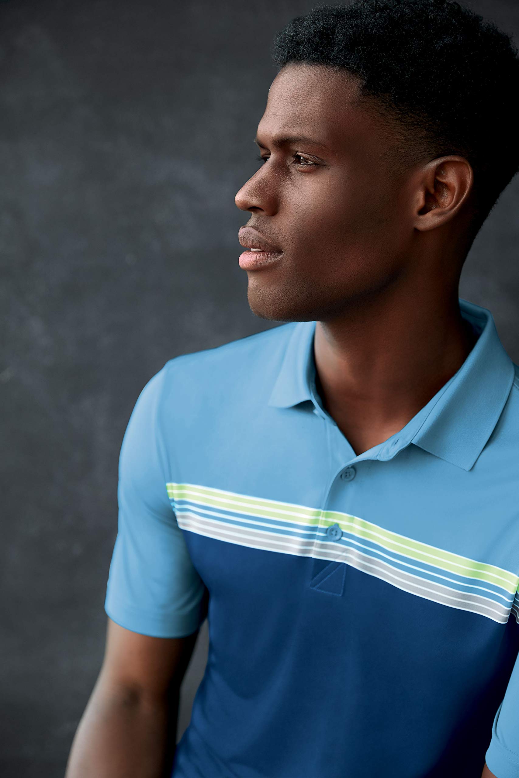 Cutter & Buck Men's Alki Sport Stripe Polo Shirt - Breathable Moisture-Wicking Golf & Casual Wear for Active Lifestyle