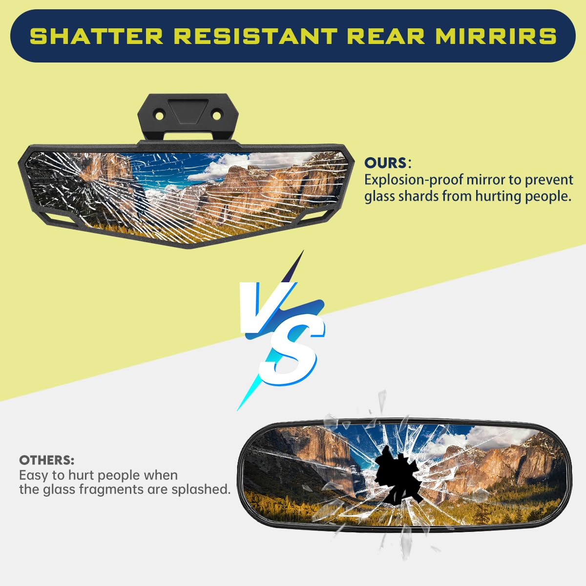 Polaris RZR PRO XP Turbo R/4 Rear View Mirror (2020-2024) - Easy Installation, Durable OEM Replacement #2883763 - Perfect for Off-Roading & Trail Adventures