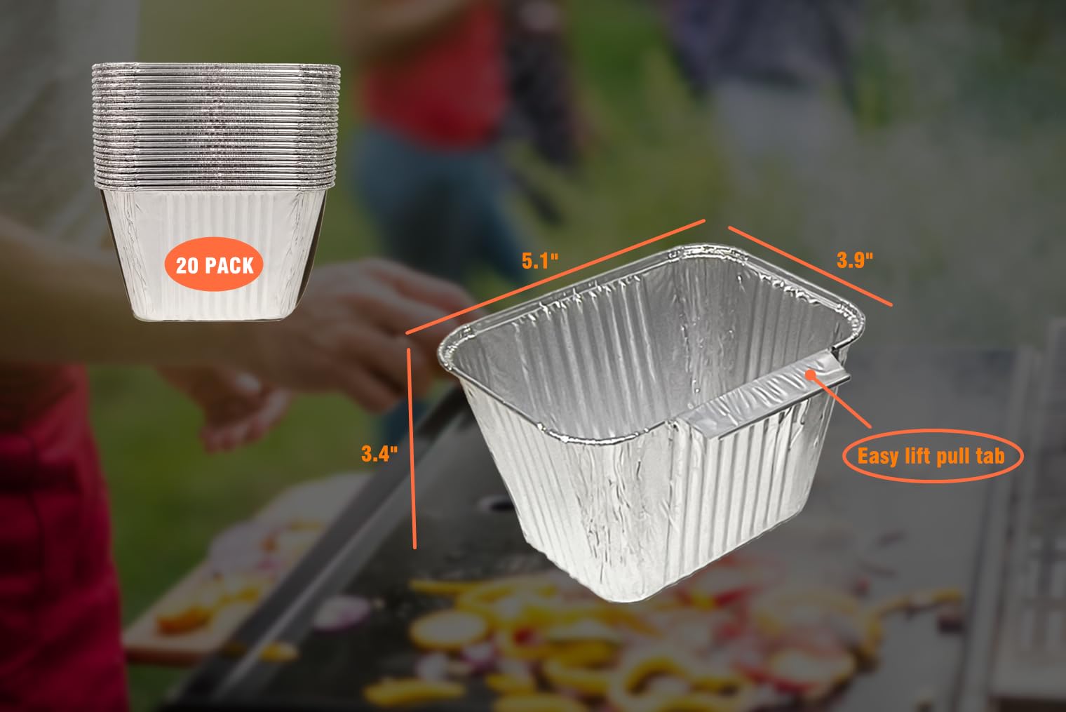 Pit Boss Griddle Grease Cup Liners - 20 Pack Drip Pan Liners for Blue Rhino Razor 4 Burner Gas Griddle | Heavy Duty Disposable Grill Accessories for Outdoor BBQ, Camping & Backyard Cooking