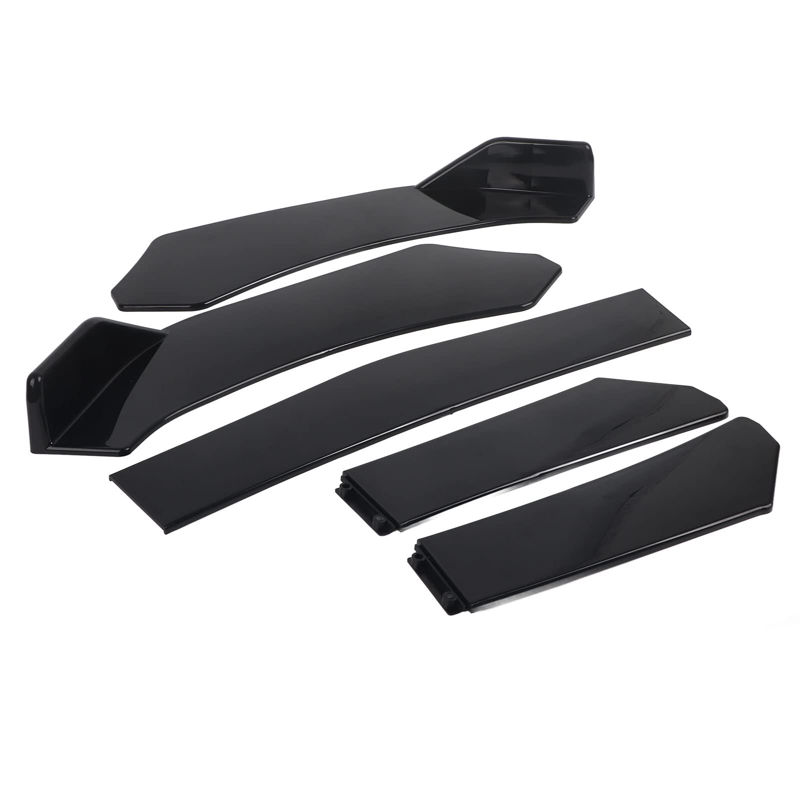 Universal 5-Piece Front Bumper Lip Diffuser Body Kit - Car Spoiler Splitter & Canard Protector for Enhanced Aerodynamics & Style | Perfect for Sports Cars, Tuners & Street Racing