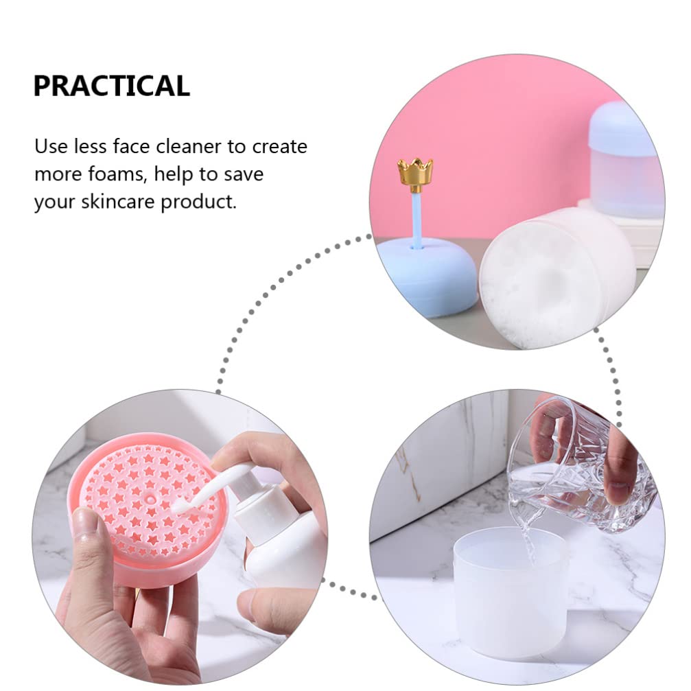 LALAFINA 4pcs Travel Foam Maker for Face Wash | Portable Facial Cleanser Tool | Perfect for Skincare Routine & Travel