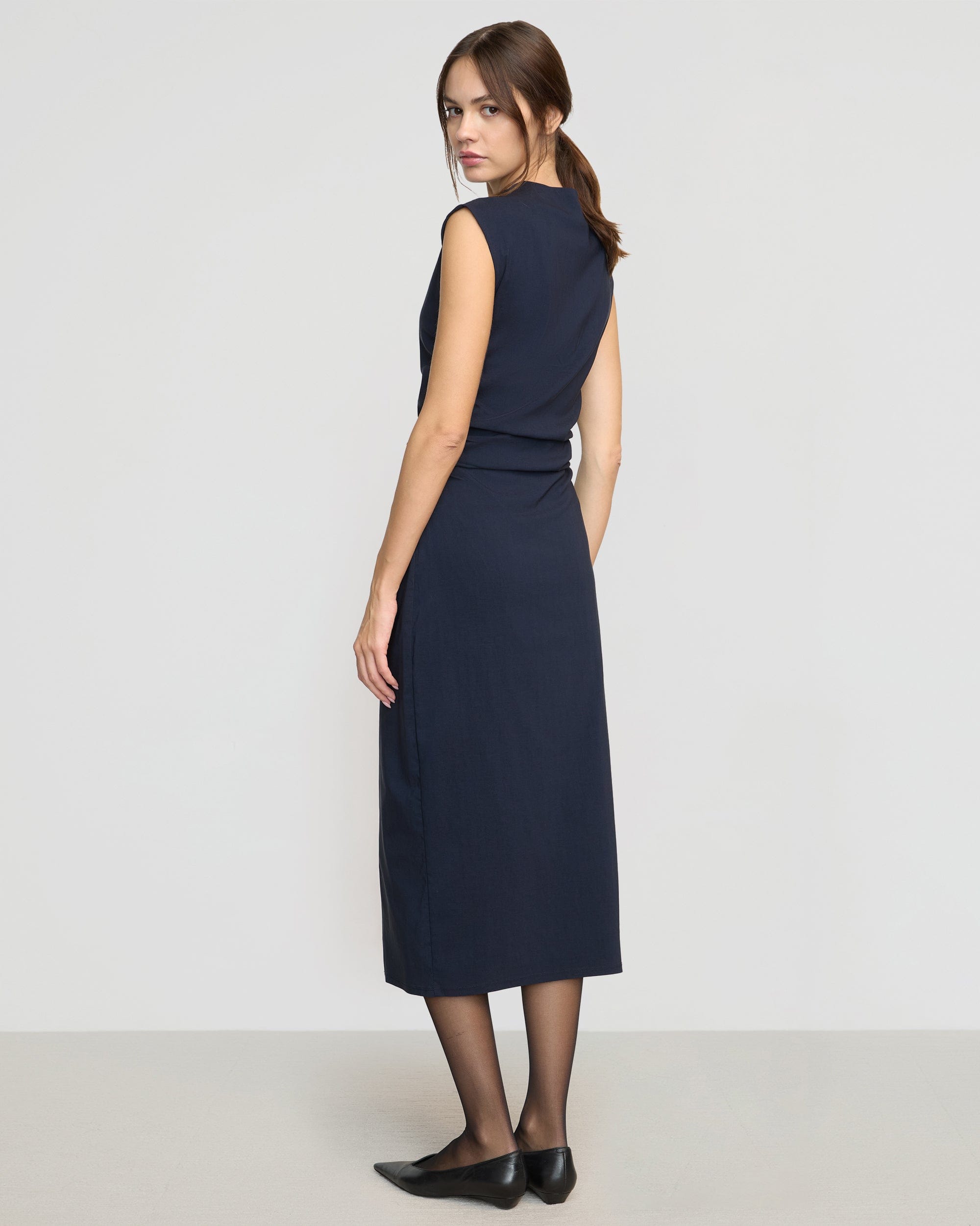 Elegant Manon Asymmetric Neck Ruched Dress for Women - Perfect for Cocktail Parties, Date Nights & Special Occasions