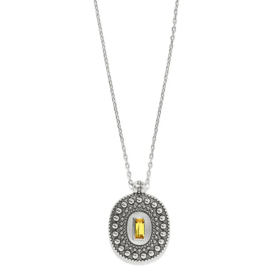 Brighton Pretty Tough Gem Necklace - Sterling Silver with Light Topaz Stone | Elegant Jewelry Gift for Women, Perfect for Parties & Special Occasions