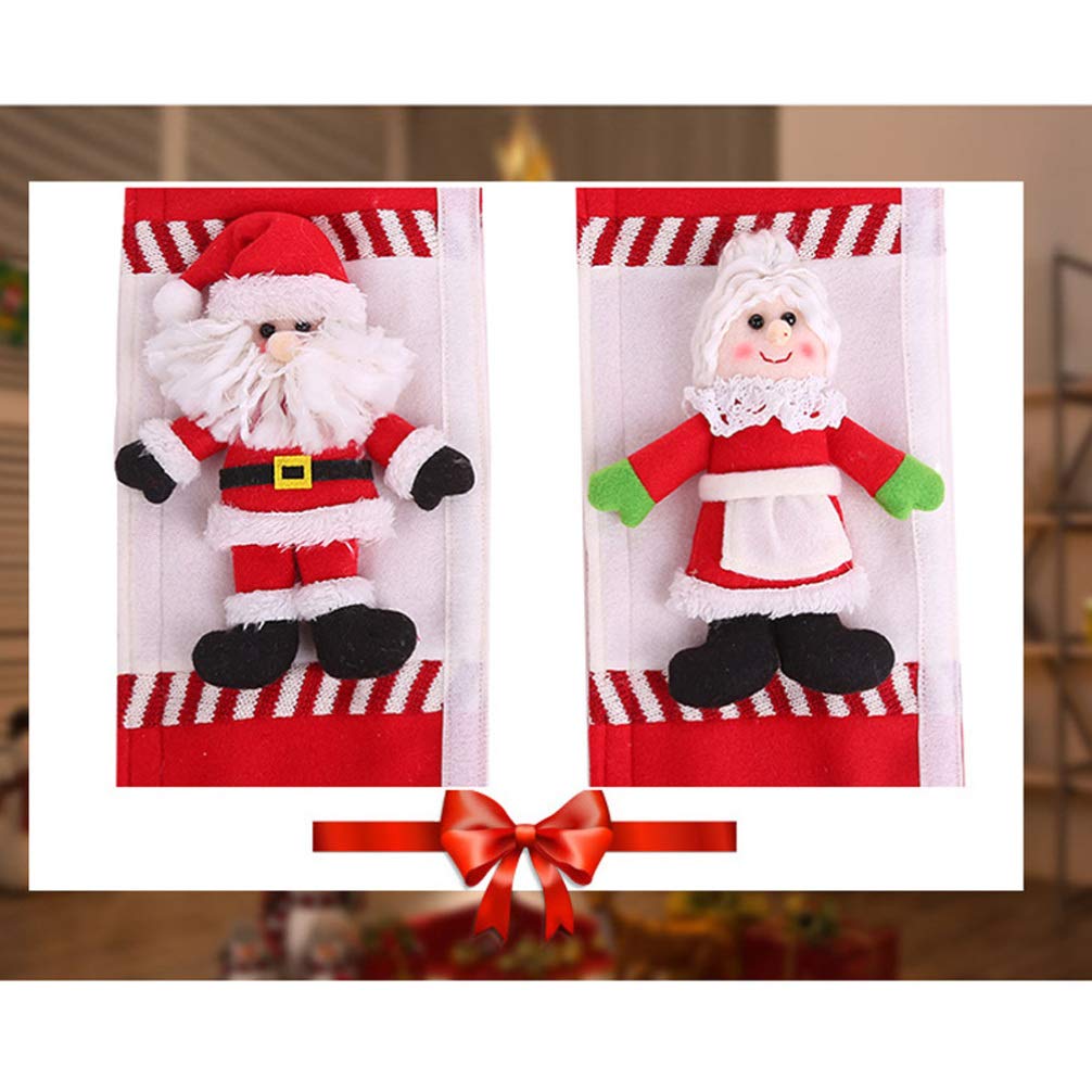 Vosarea 1 Pair Kitchen Appliance Covers - Oven Handle Cover, Dishwasher Handle Cover, Fridge Handle Decoration for Christmas & Home Decor | Heat-Resistant Oven Mitt for Microwave & Electrical Appliances | Perfect for Holiday Decorating, Kitchen Safety & Appliance Protection