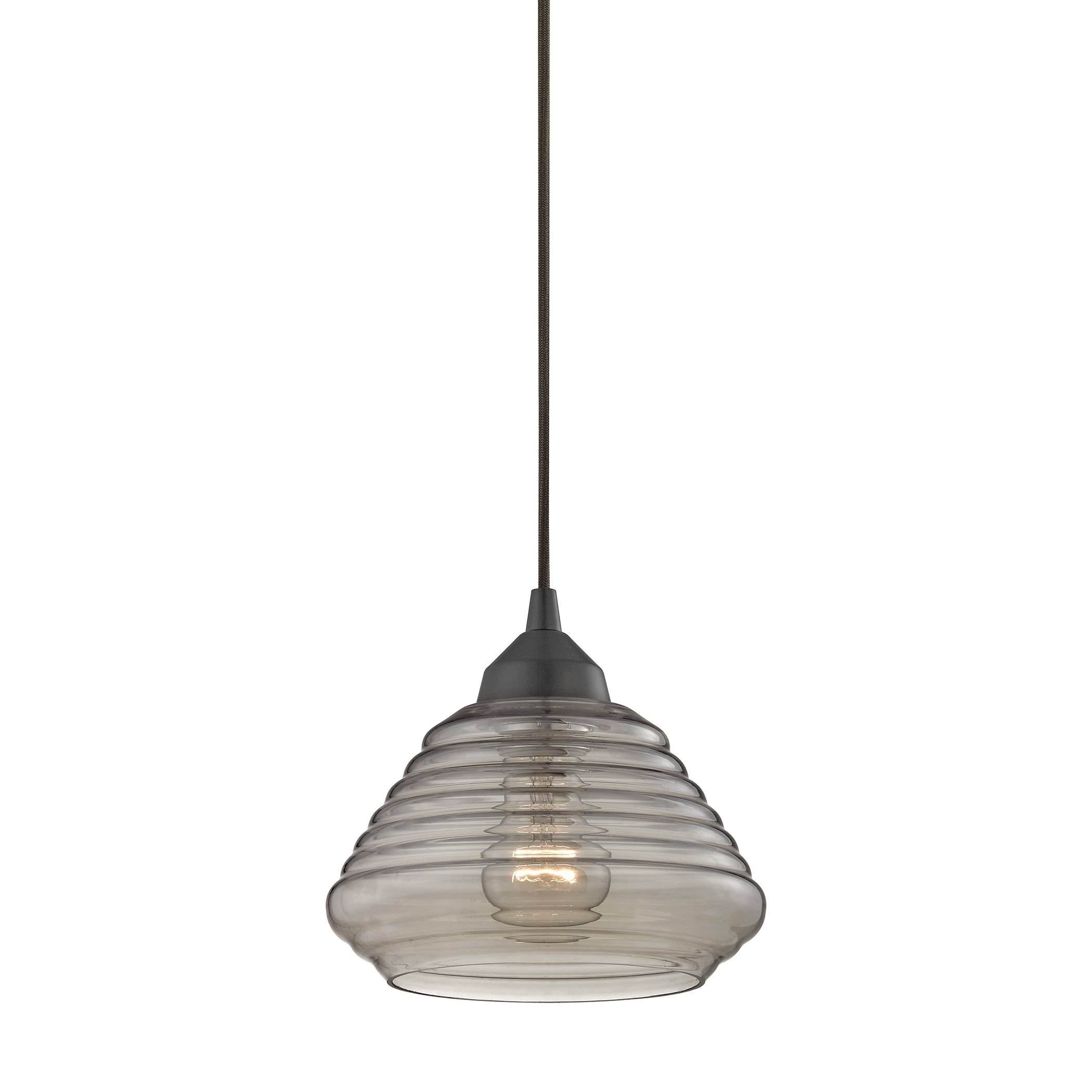 Orbital 1-Light Oil Rubbed Bronze Pendant Ceiling Light Fixture for Dining Room, Kitchen Island & Modern Home Decor