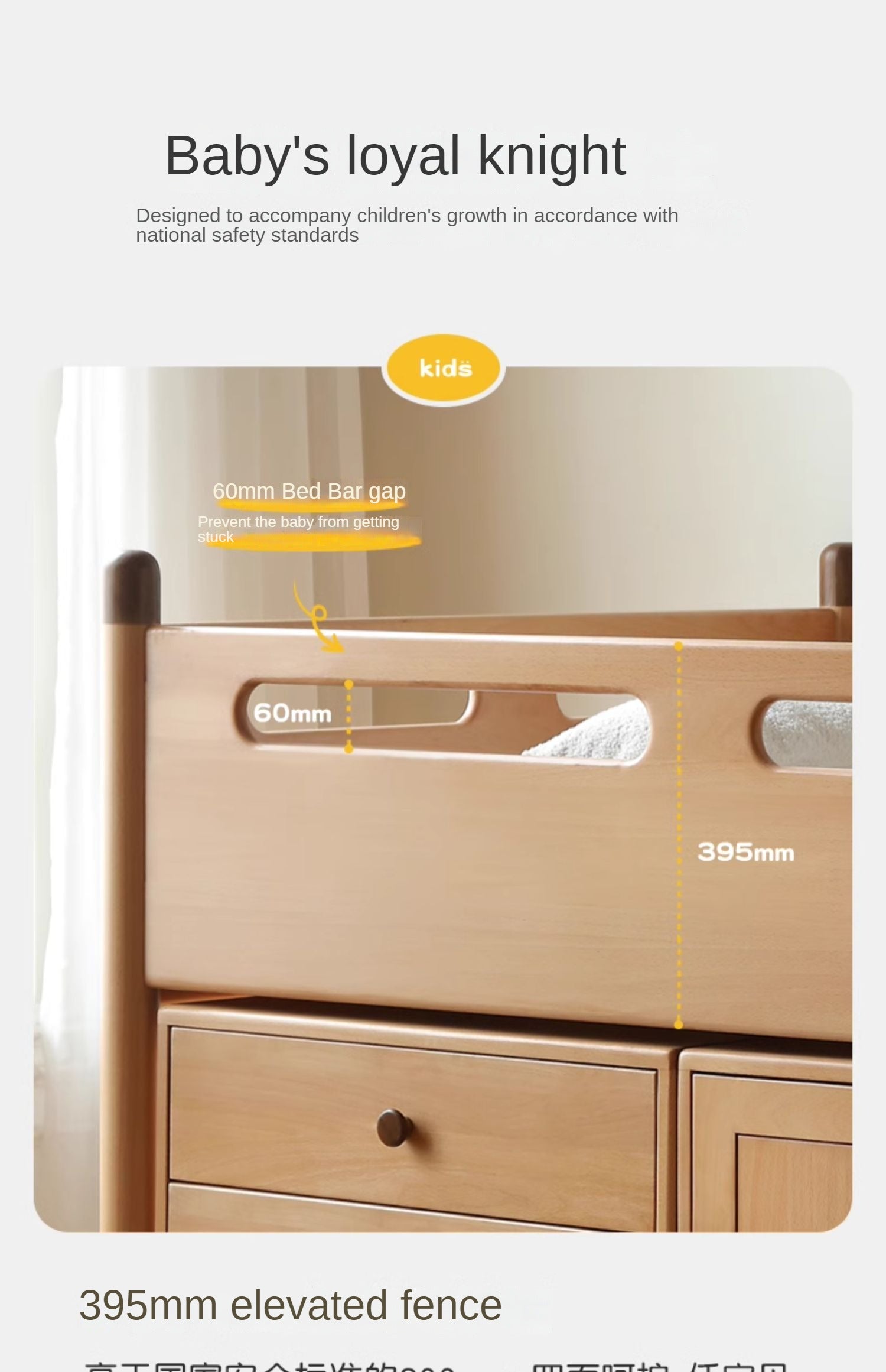 Solid Oak Wood Mid-High Bed with Slanted Ladder - Sturdy Adult Loft Bed for Small Spaces, Dorm Rooms & Modern Apartments