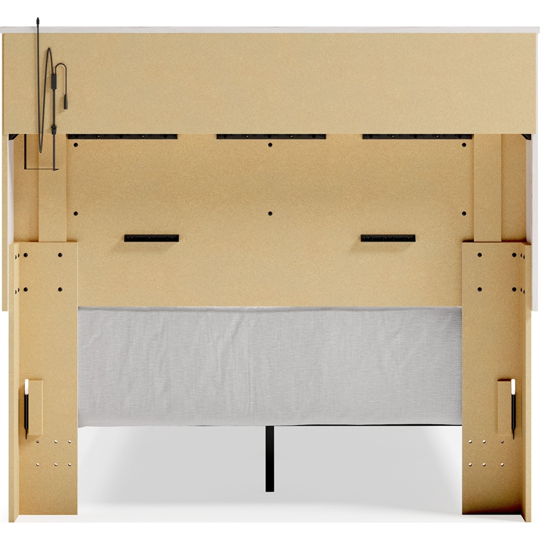 Altyra Full Bookcase Bed in White - Stylish Storage Bed with Built-in Shelves for Bedroom Organization
