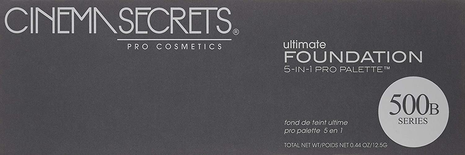CINEMA SECRETS Pro Cosmetics Ultimate Foundation 5-In-1 Pro Palette - 500B Series | Professional Makeup Kit for Flawless Coverage, Contouring & Highlighting | Perfect for Bridal, Photo Shoots & HD Camera Makeup