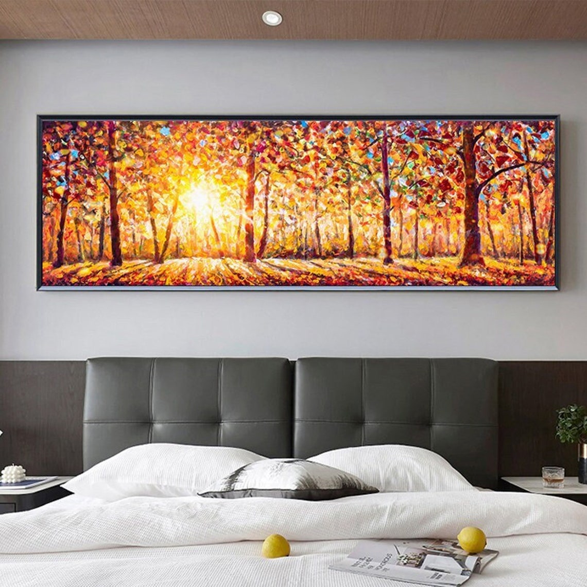 Autumn Sunrise - Stunning Fall Landscape Wall Art for Home & Office Decor | Perfect for Living Room, Bedroom & Office