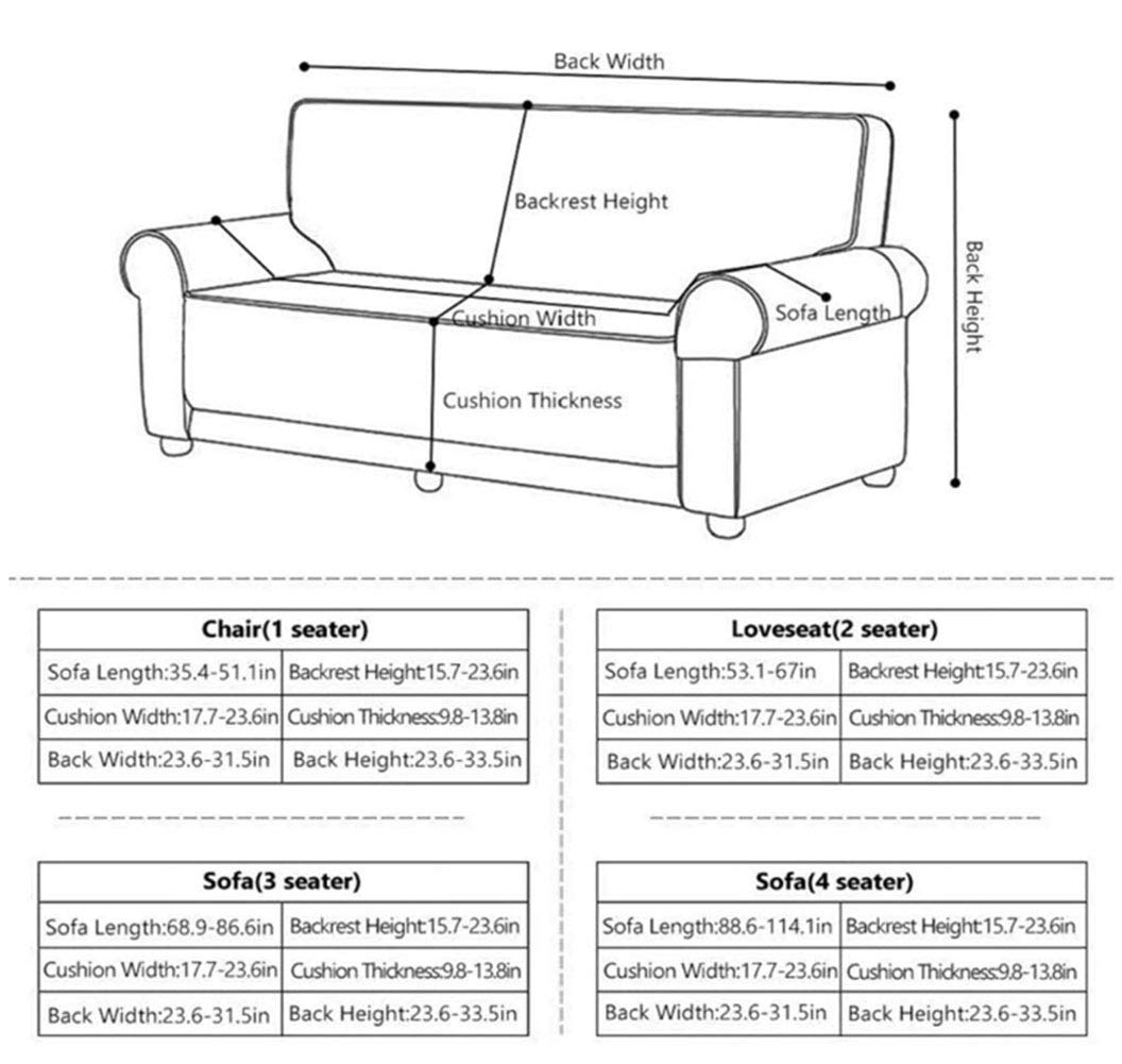 Stretch Soft Easy Fit Couch Cover - Elastic Thick Furniture Protection Sofa Slipcover in Velvet Fabric for Loveseat, Armchair & 3-Seater Sofa (Yellow) - Perfect for Living Room, Home Decor & Pet Protection