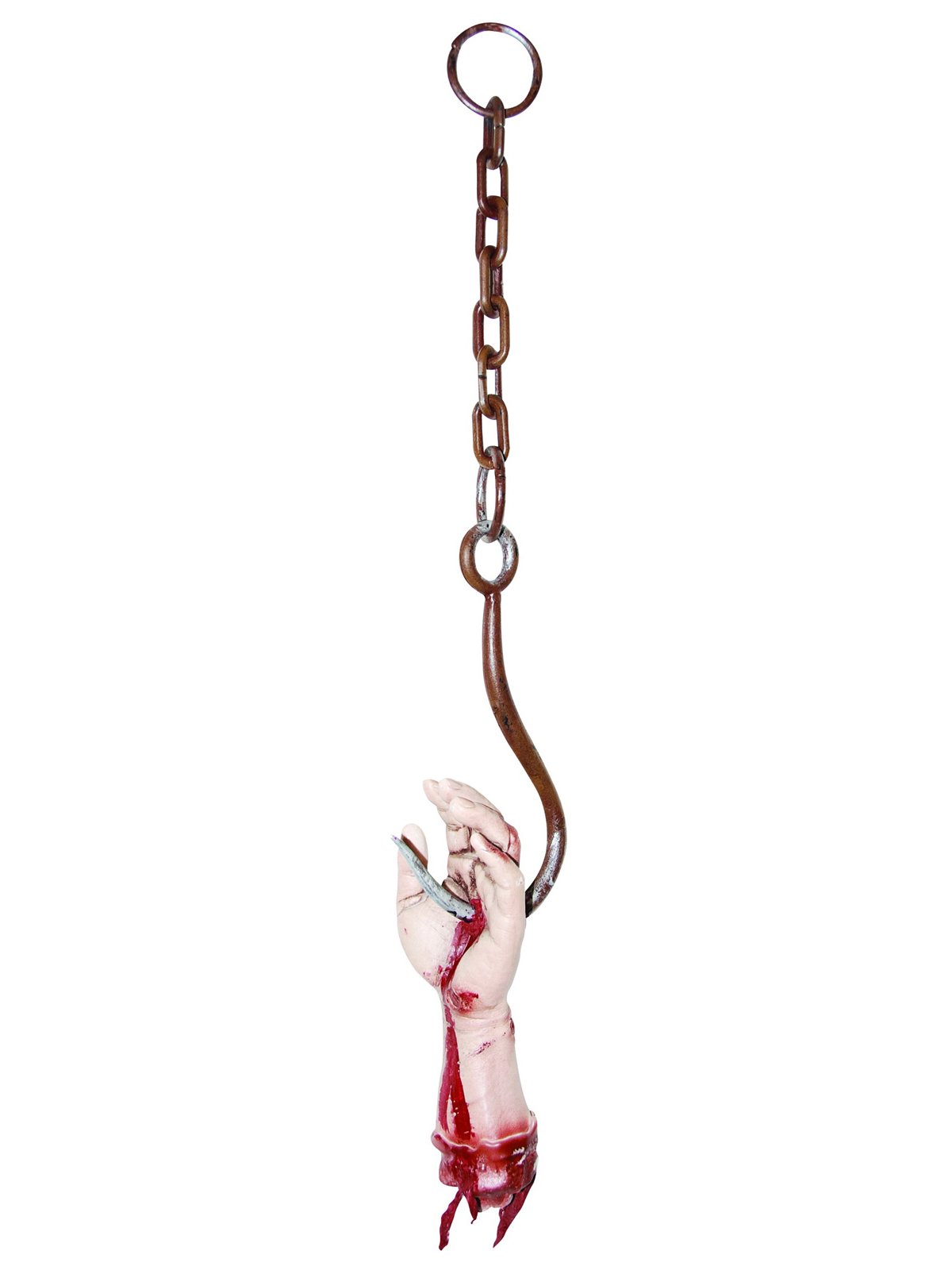 Scary Bloody Hand on Hook Halloween Prop - Realistic Horror Decoration for Haunted Houses, Parties, and Themed Events